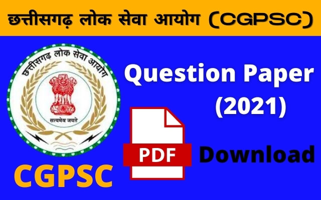 CGPSC Previous Year Question Paper
