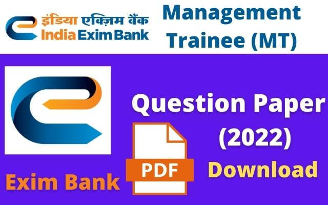 exim bank management trainee previous year question paper in hindi