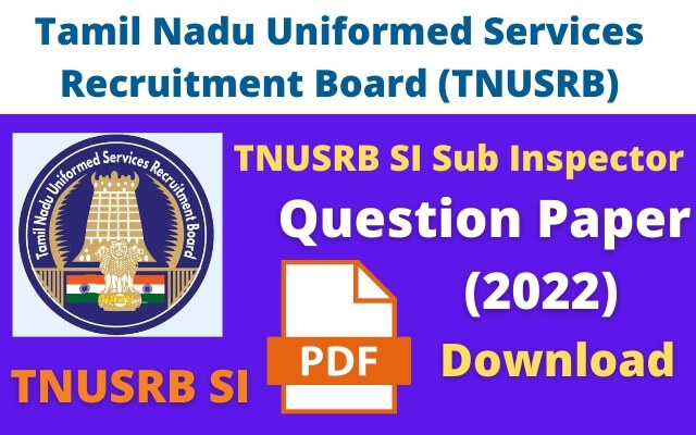 tnusrb si previous year question papers in tamil