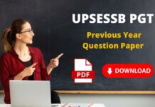 upsessb pgt previous year question paper in hindi