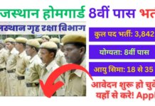 Rajasthan Home Guard Recruitment 2023 in Hindi